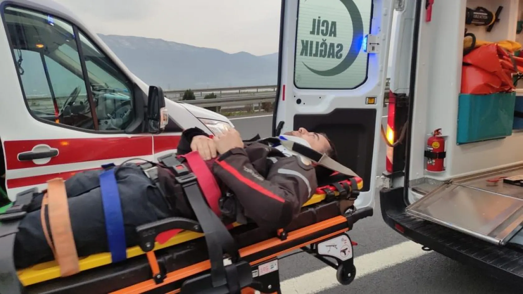 Otobanda feci motosiklet kazası