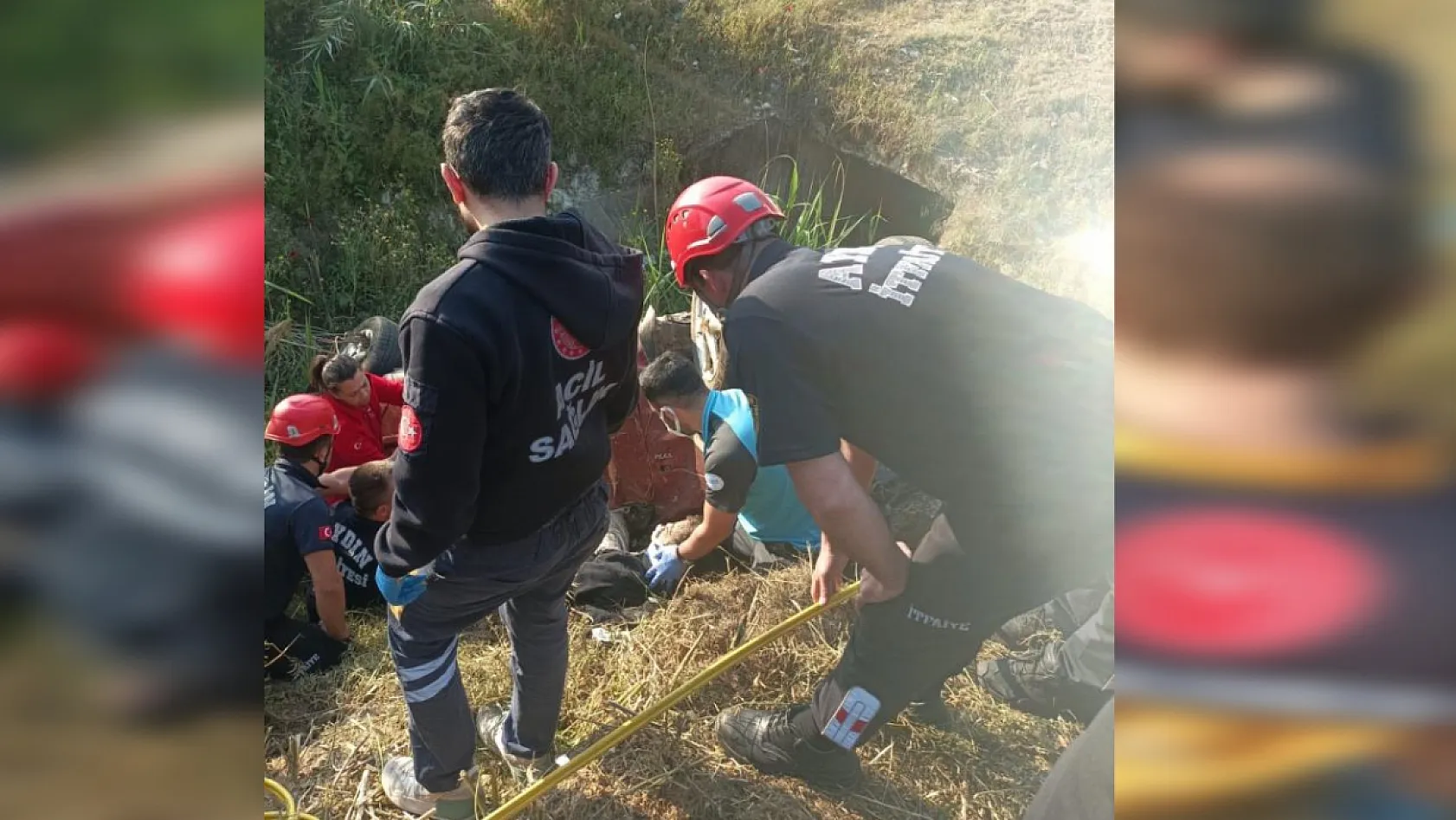 Direksiyon hakimiyetini kaybetti, feci şekilde kanala uçtu!