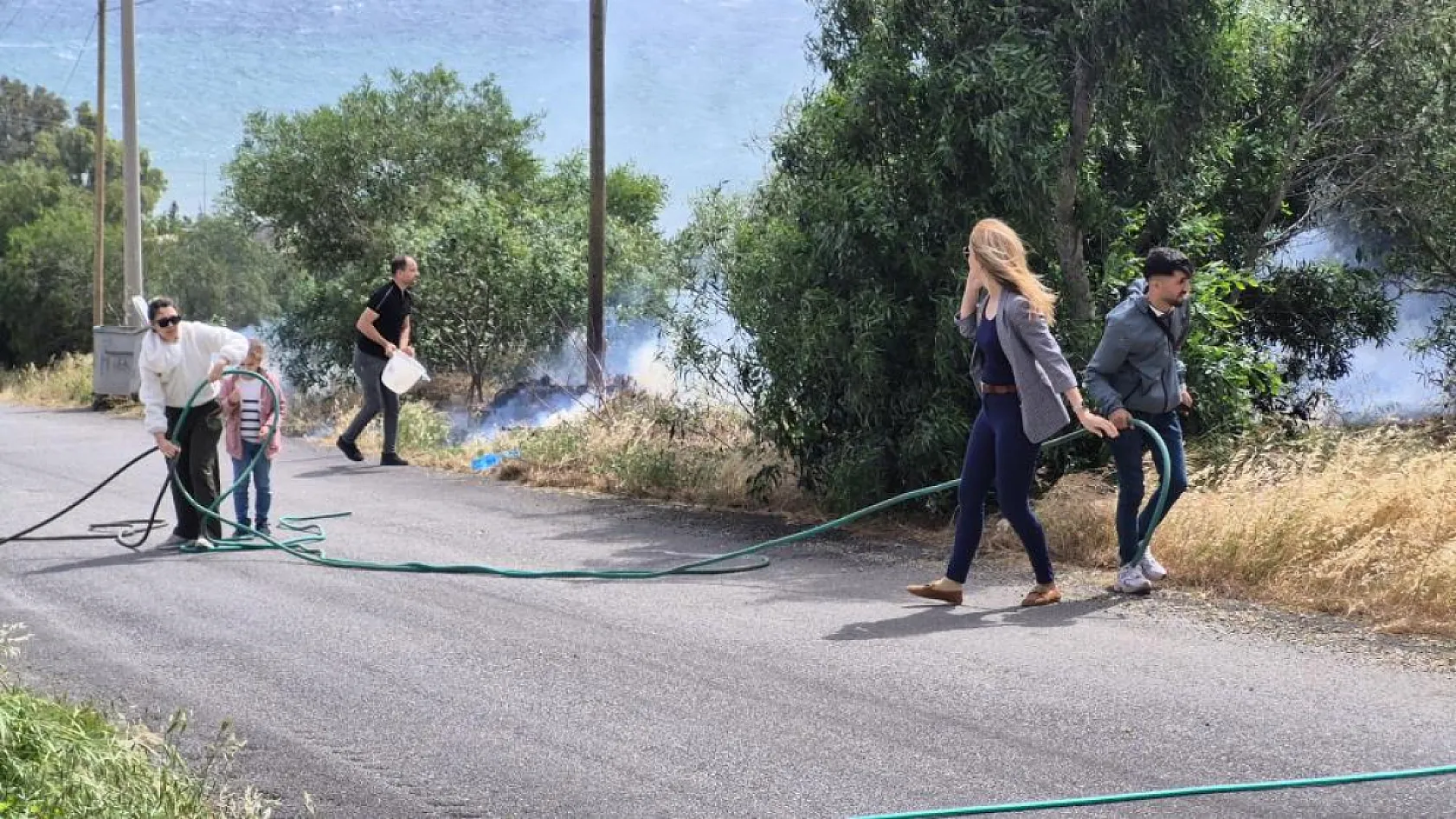 Bodrum'da otluk ve makilik alanda yangın: 5 hektar alan zarar gördü