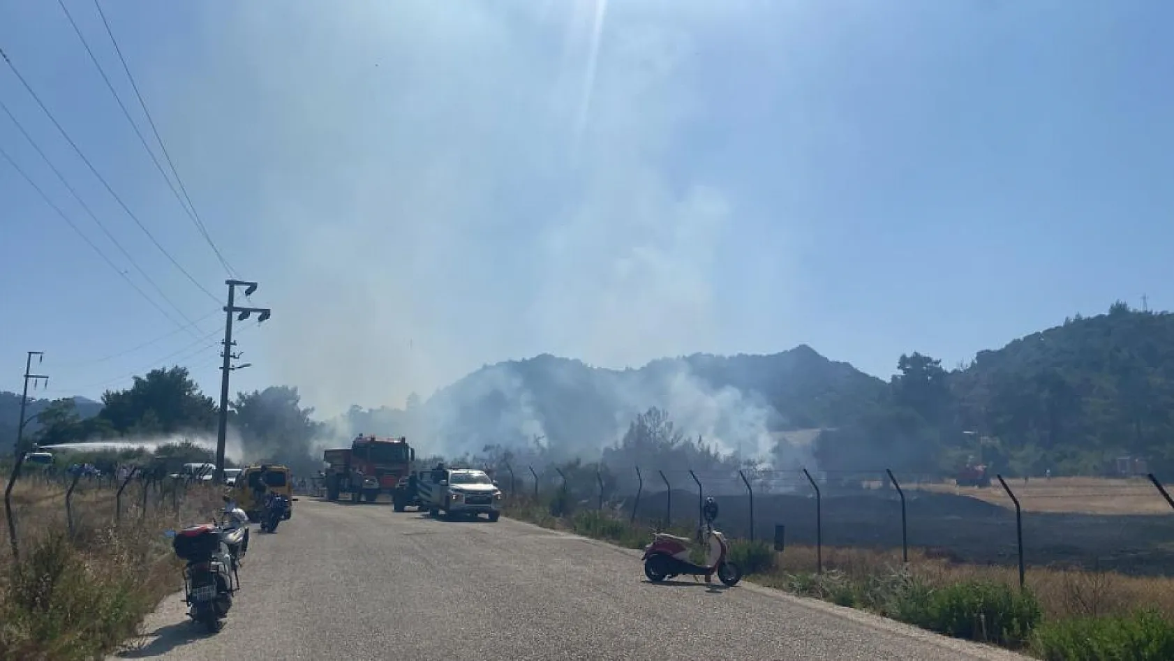 Marmaris'teki yangına hızlı müdahale