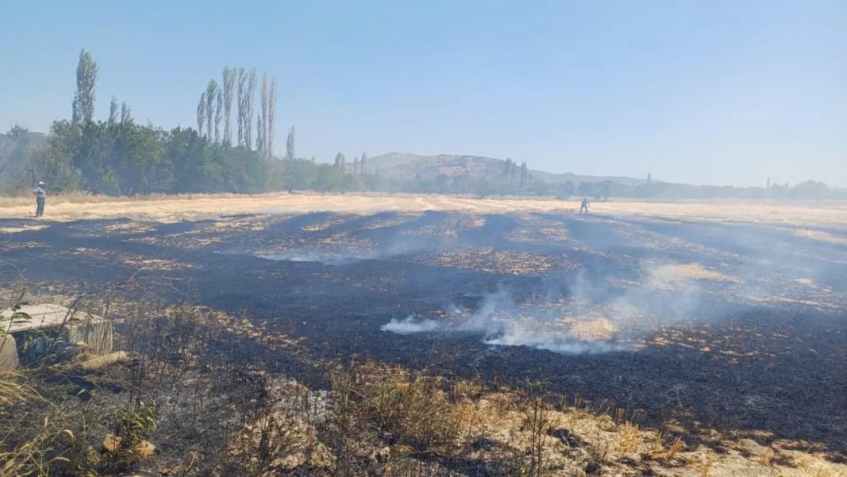 Burdur'da çıkan yangında 8 dönüm arazi zarar gördü