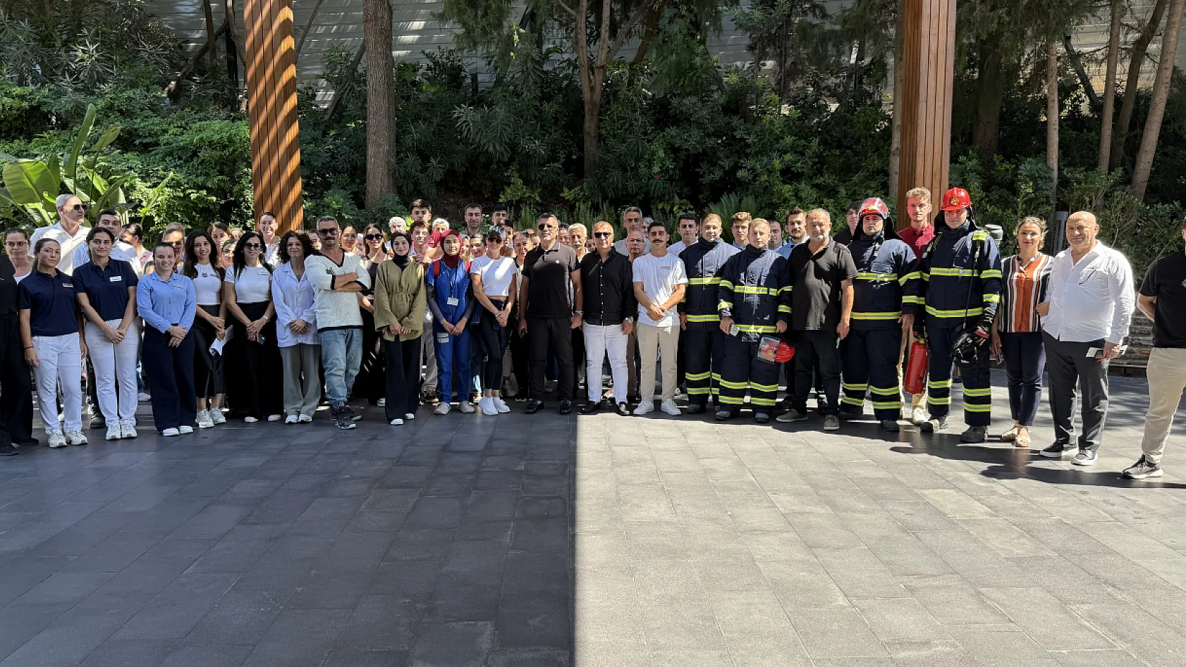 Bodrum'da otelde yapılan yangın tatbikatı nefesleri kesti