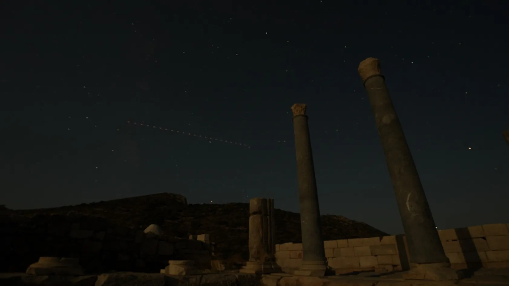 Meteor yağmuru Knidos Antik Kenti'nde görsel şölen oluşturdu