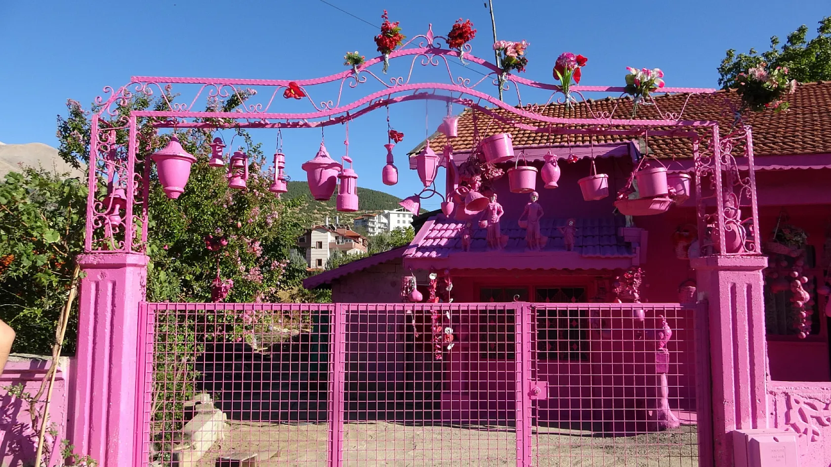 Pembe renk tutkusuyla bilinen 'Barbie Teyzesi' pembe evine mahkum kaldı