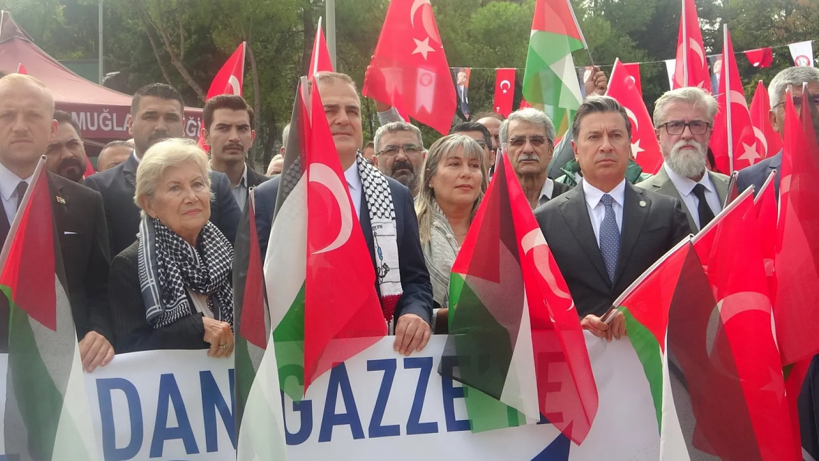 Muğla'da Gazze için Sumud Filosu'na destek mitingi