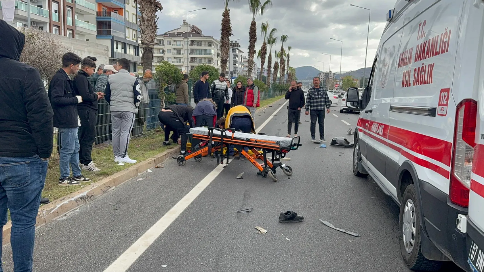 Akülü motosiklete otomobil çarptı: 1 ölü
