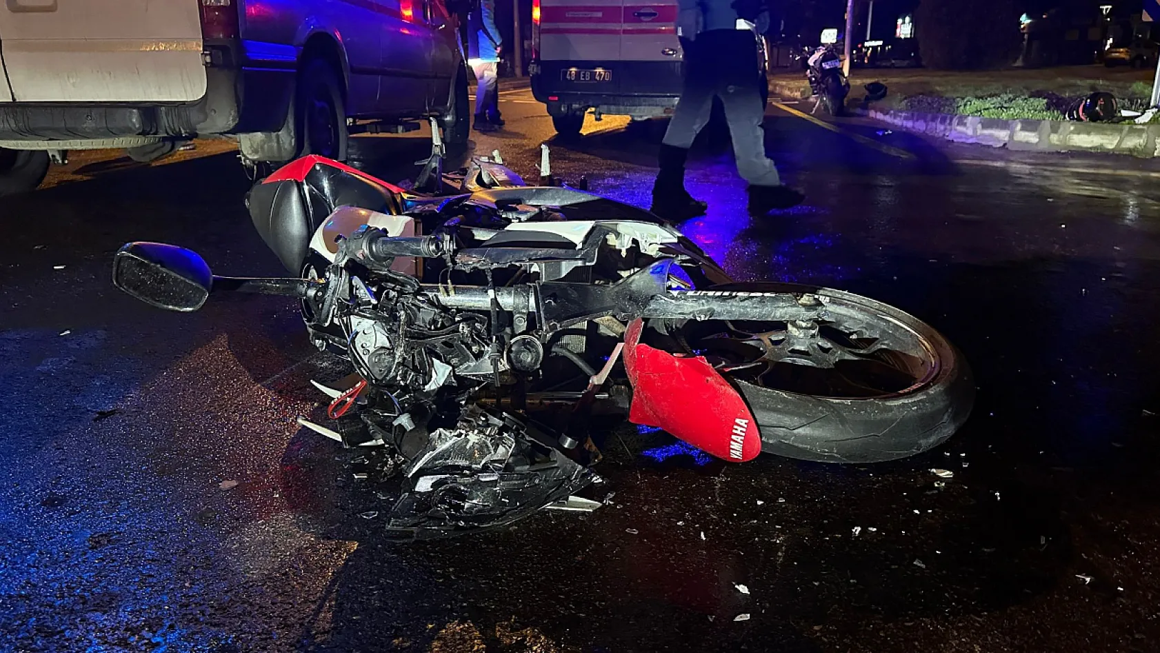 Menteşe'de trafik kazası: Motosiklet sürücüsü ağır yaralı