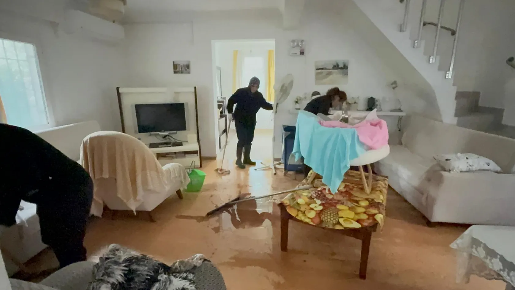 Bodrum'da selin tablosu gün ağarınca ortaya çıktı