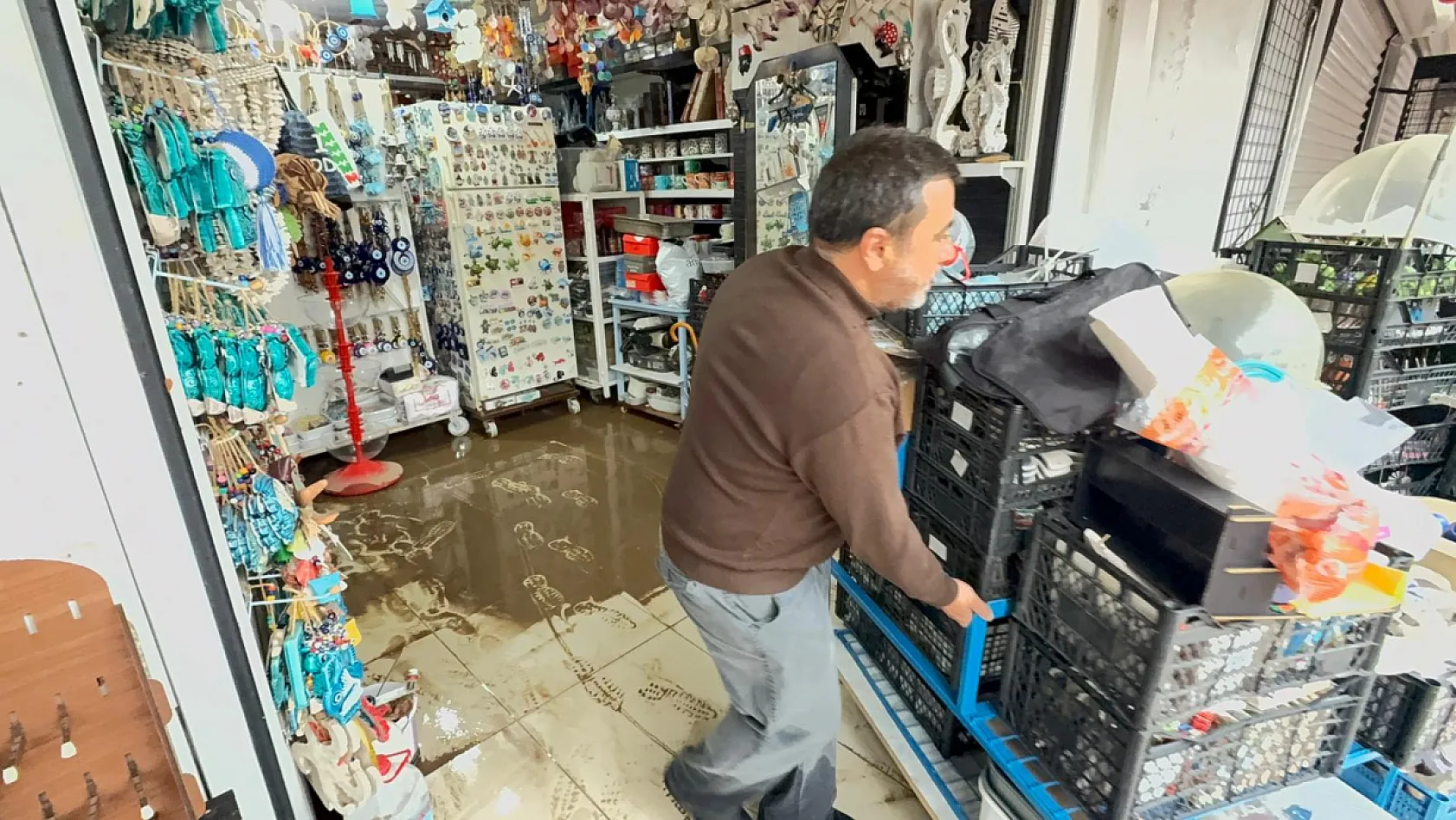 Bodrum'da selin tablosu gün ağarınca ortaya çıktı