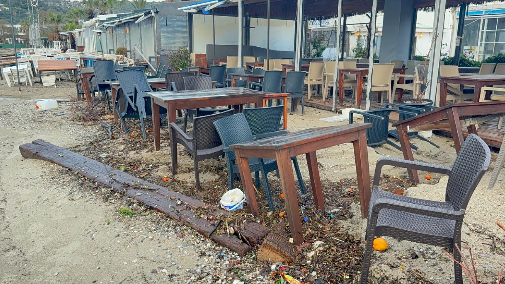 Bodrum'da selin tablosu gün ağarınca ortaya çıktı
