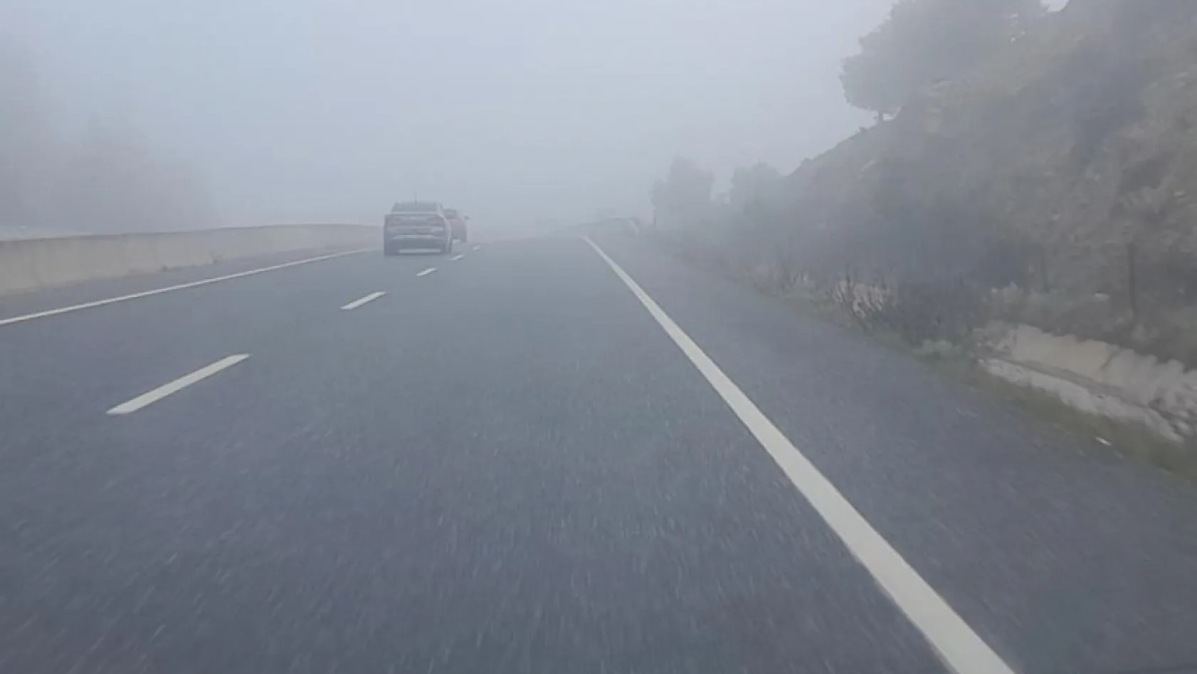 Yatağan-Çine arasında yoğun sis