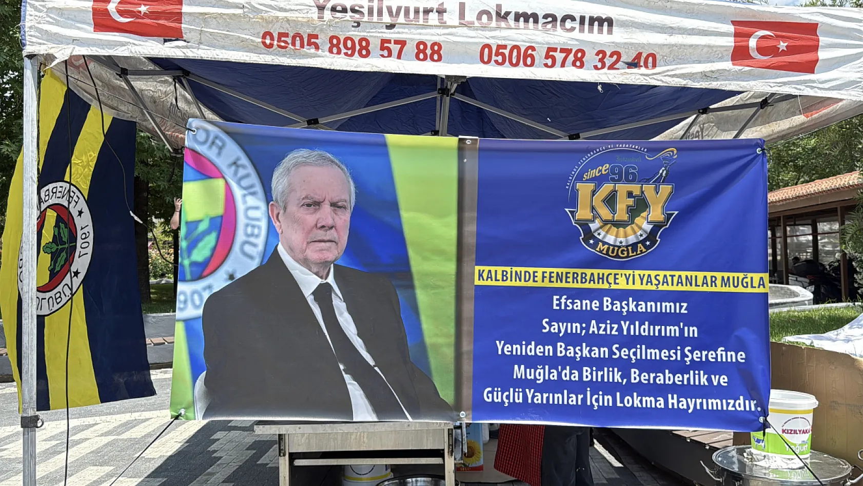 Muğla'da Aziz Yıldırım için lokma döküldü