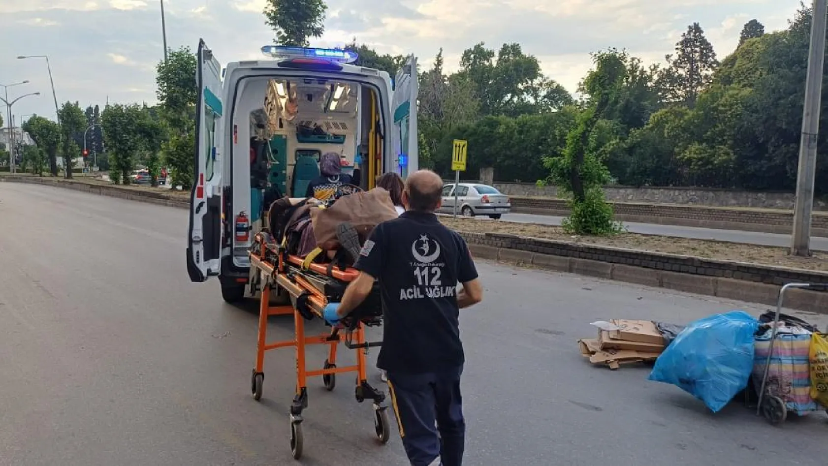 Trafiğe kapalı alanda kaza: 1 yaralı