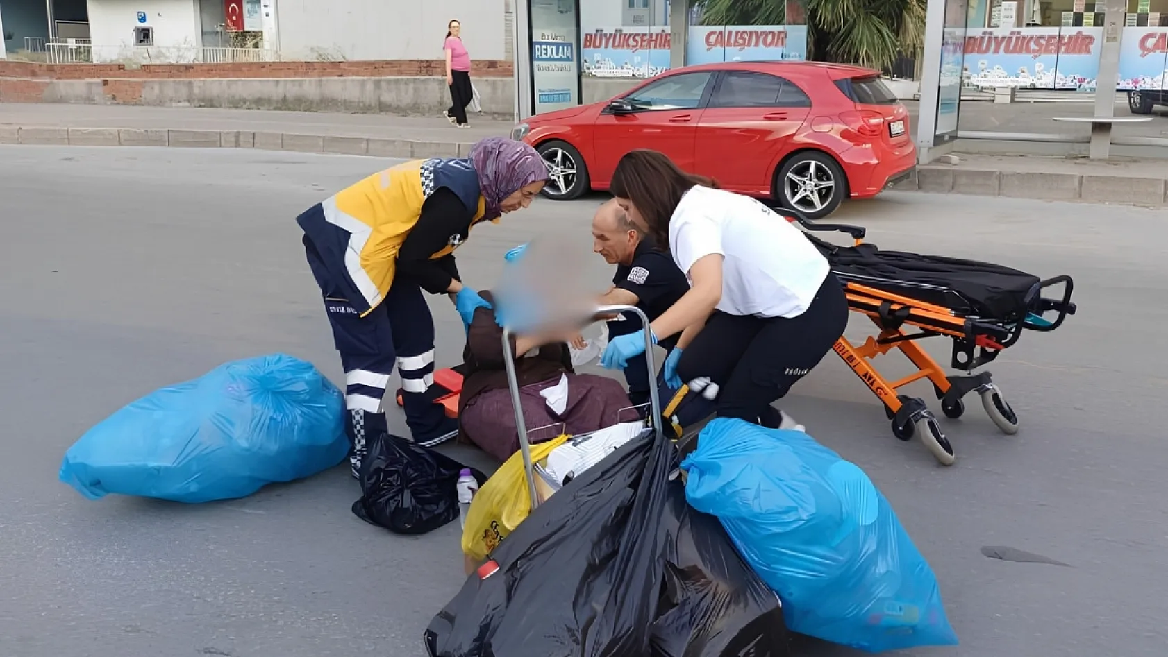 Trafiğe kapalı alanda kaza: 1 yaralı