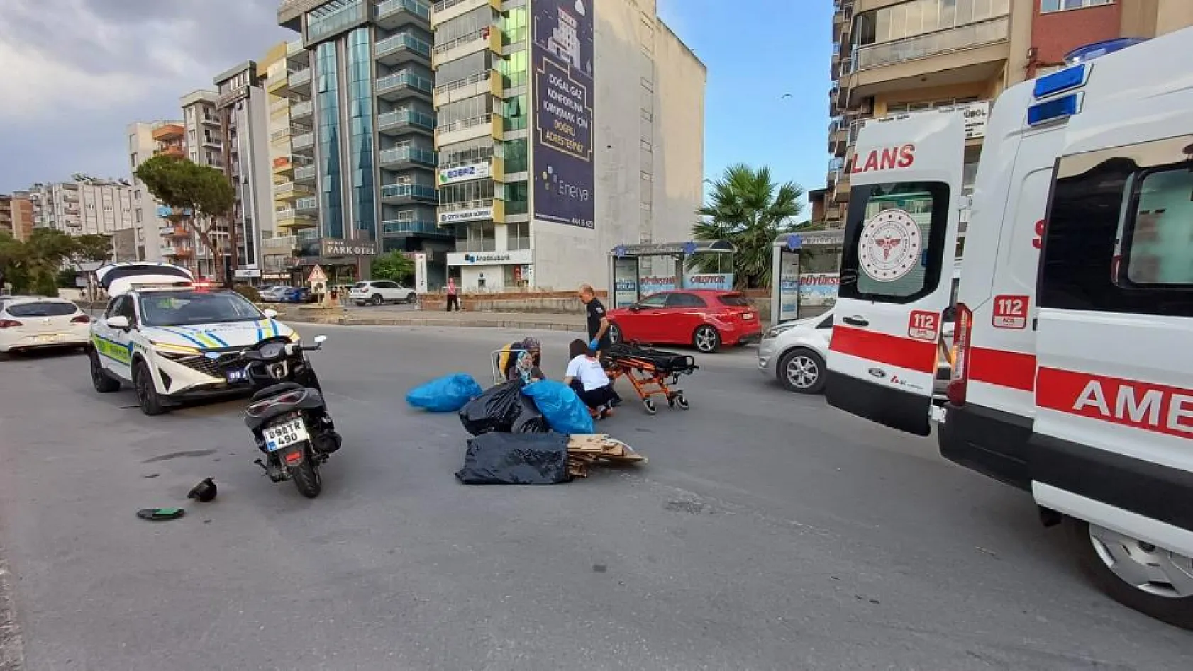 Trafiğe kapalı alanda kaza: 1 yaralı