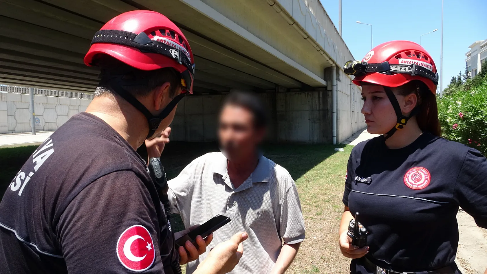 Düştü diye ihbar ettiği babası bile düşmediğine ikna edemedi
