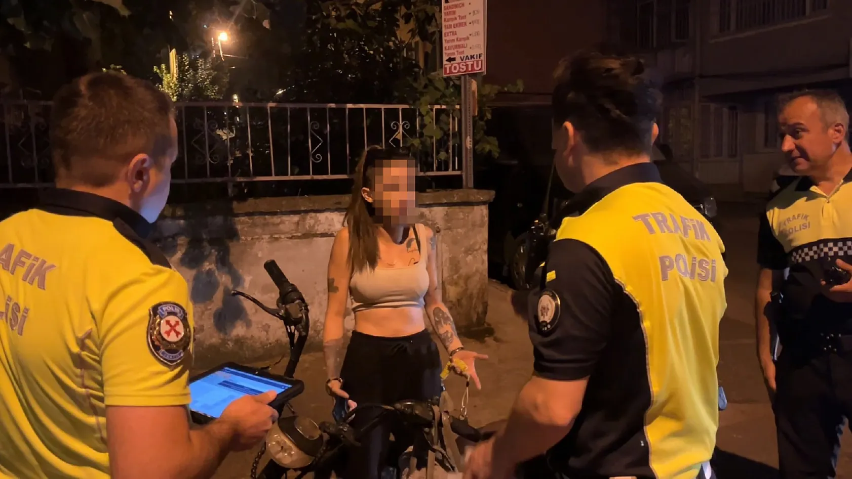 Elektrikli bisiklet sürücüsü alkollü çıktı, 'Eve gidiyordum' dedi