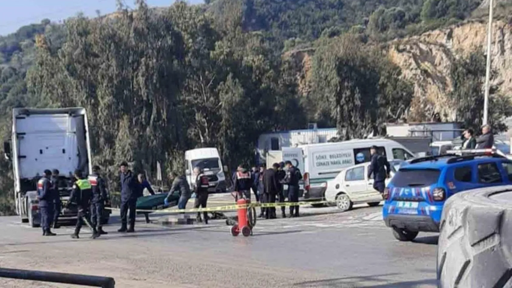 Aydın'da maden ocağında tırın altında kalan kadın hayatını kaybetti