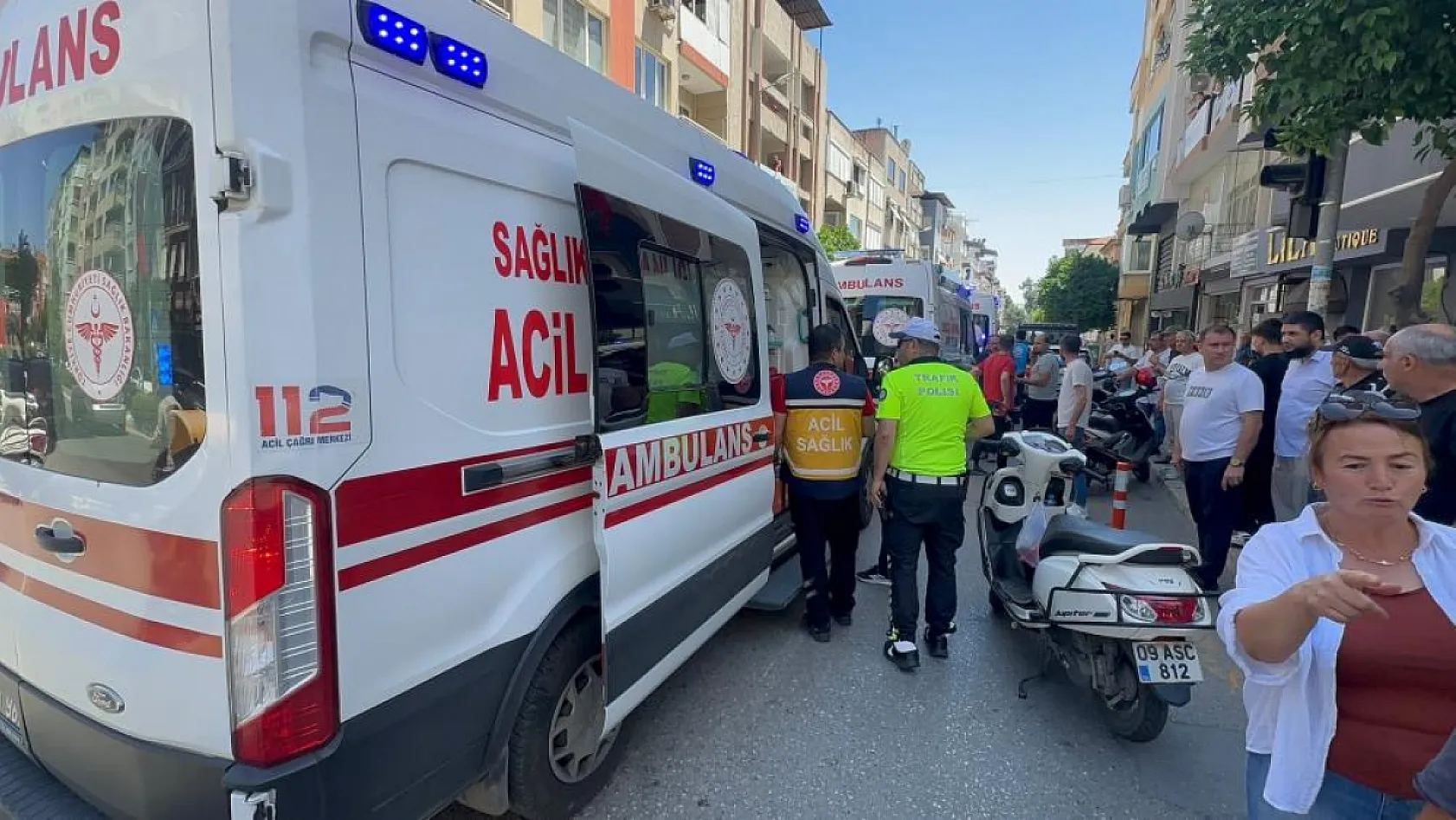 Aydın'da yaya geçidinde korkutan kaza: 5 yaralı