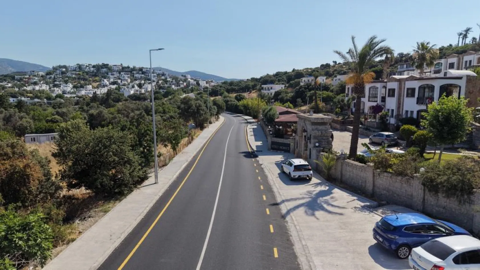 Bodrum'da Bergamut Caddesi ile Derviş Görgün Caddesi'nde çalışmalar tamamlandı