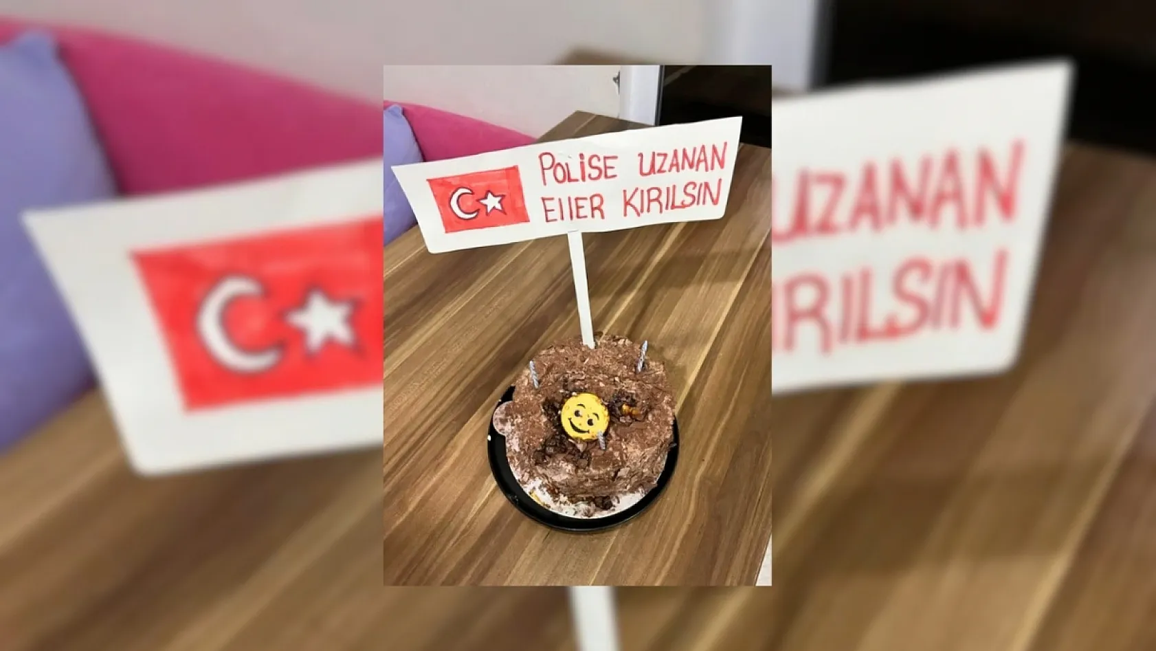 Burdur'da üniversite öğrencilerinin kavga ihbarına geldiler, pasta ile karşılaştılar