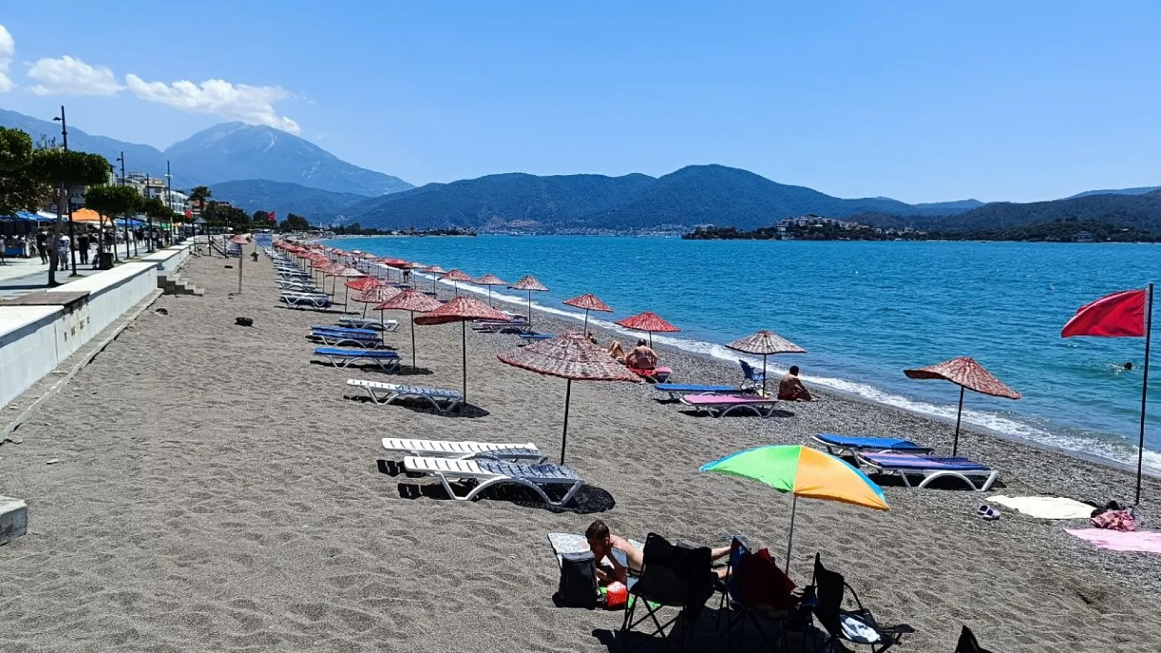 Fethiye Çalış Plajı'nda Bayram Sonrası Sessizlik