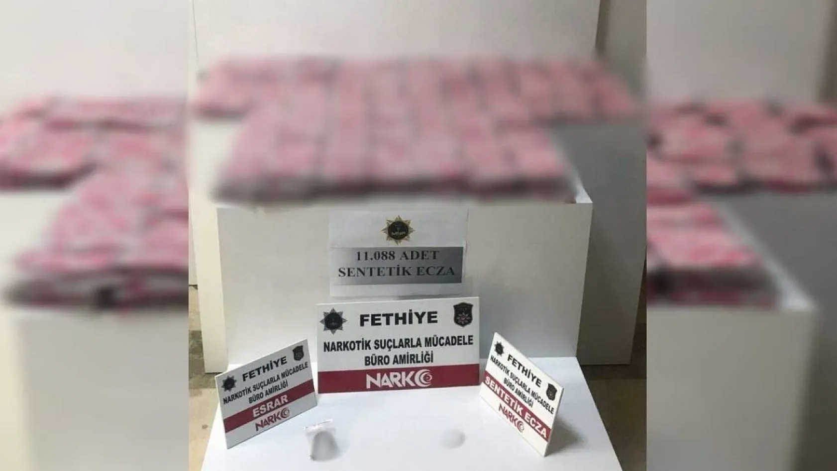 Fethiye'de uyuşturucu operasyonu 11 Bin adet sentetik ecza ele geçirildi