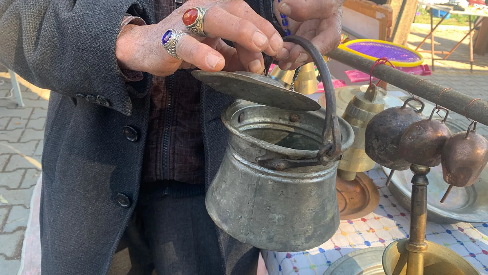 Fethiye Çalış İkinci El Pazarı'nda bakıra büyük ilgi