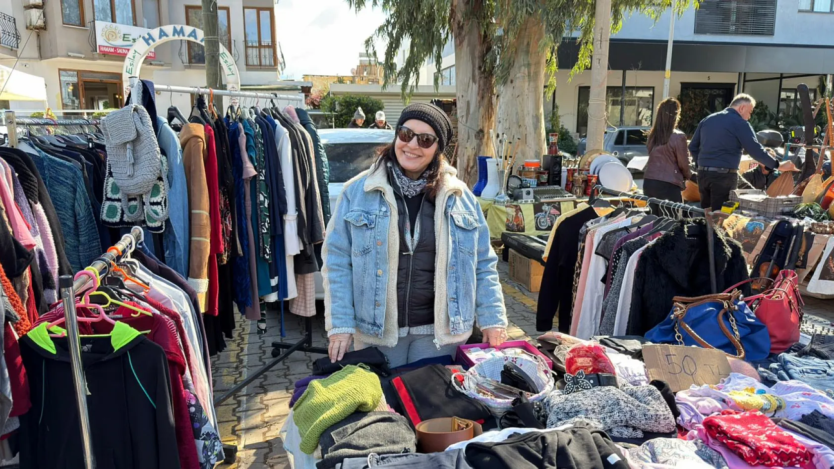 Fethiye Çalış İkinci El Pazarı'nda Cumartesi gününe alışma süreci sürüyor