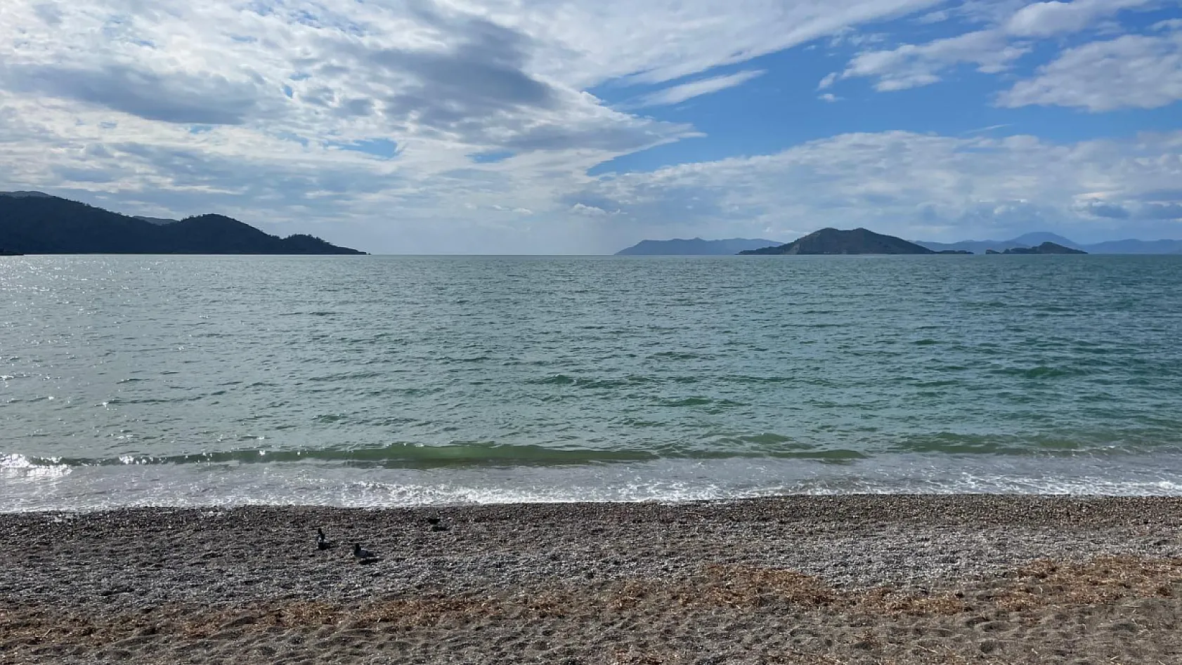 Fethiye Çalış Plajı'nda yağmur sonrası huzurlu sahil