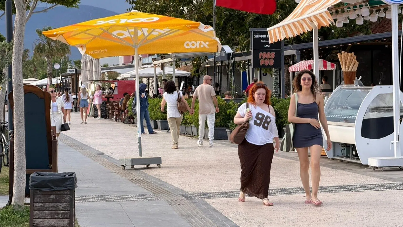 Fethiye Çalış Sahili'nde Bayram Yoğunluğu Yaşanıyor