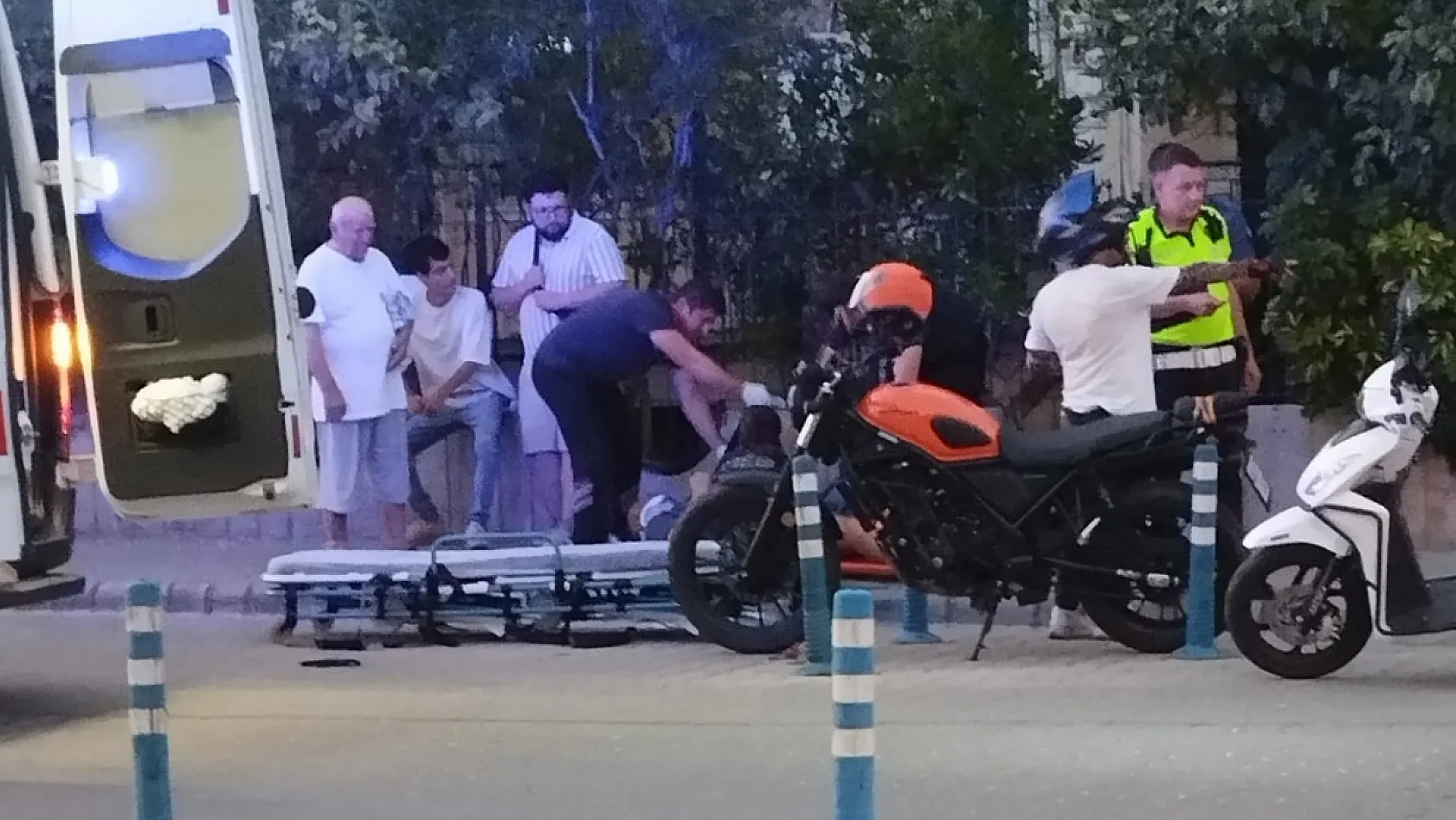 Fethiye'de Trafik Kazasında Motosiklet Sürücüsü Yaralandı
