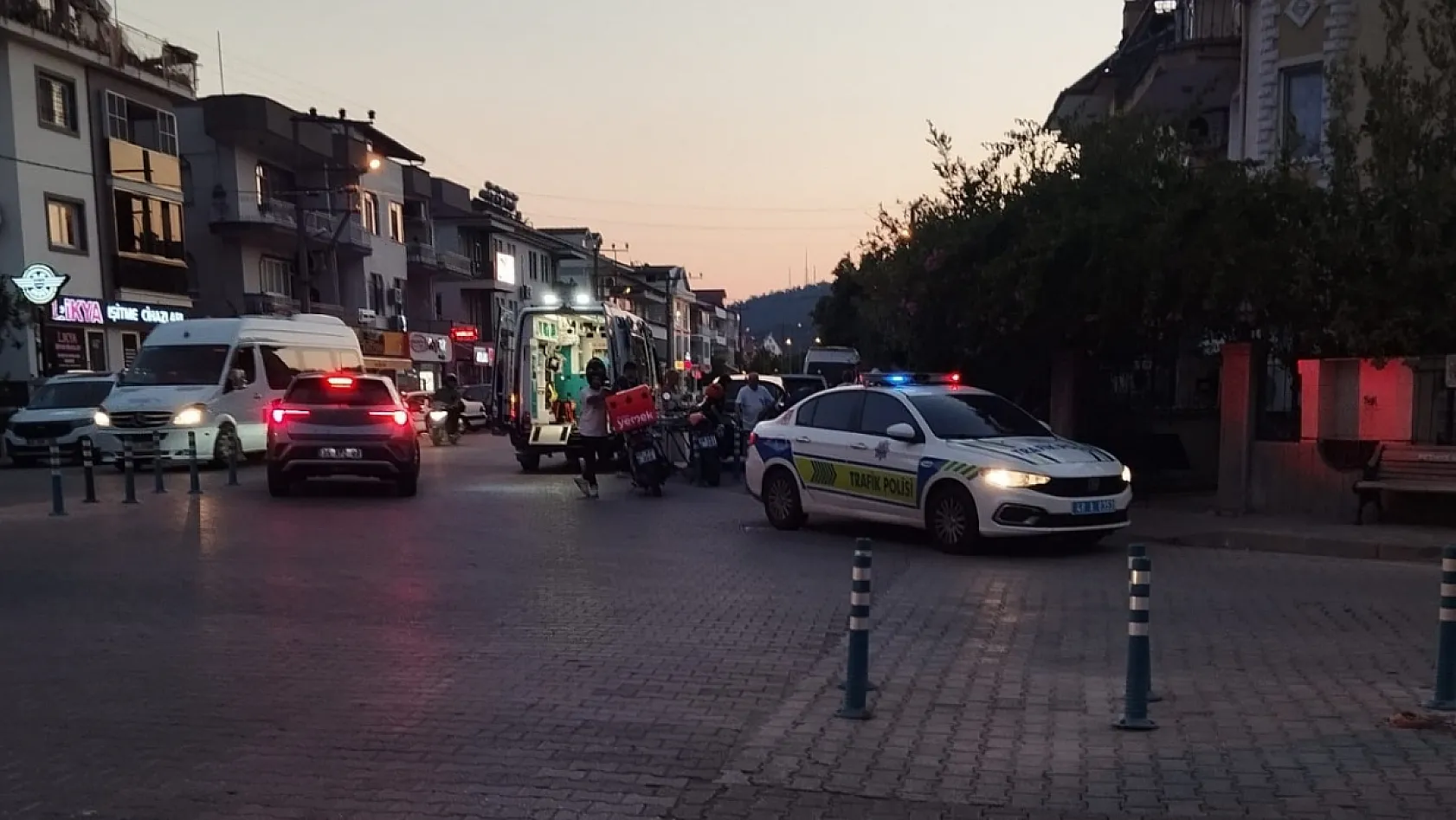 Fethiye'de Trafik Kazasında Motosiklet Sürücüsü Yaralandı