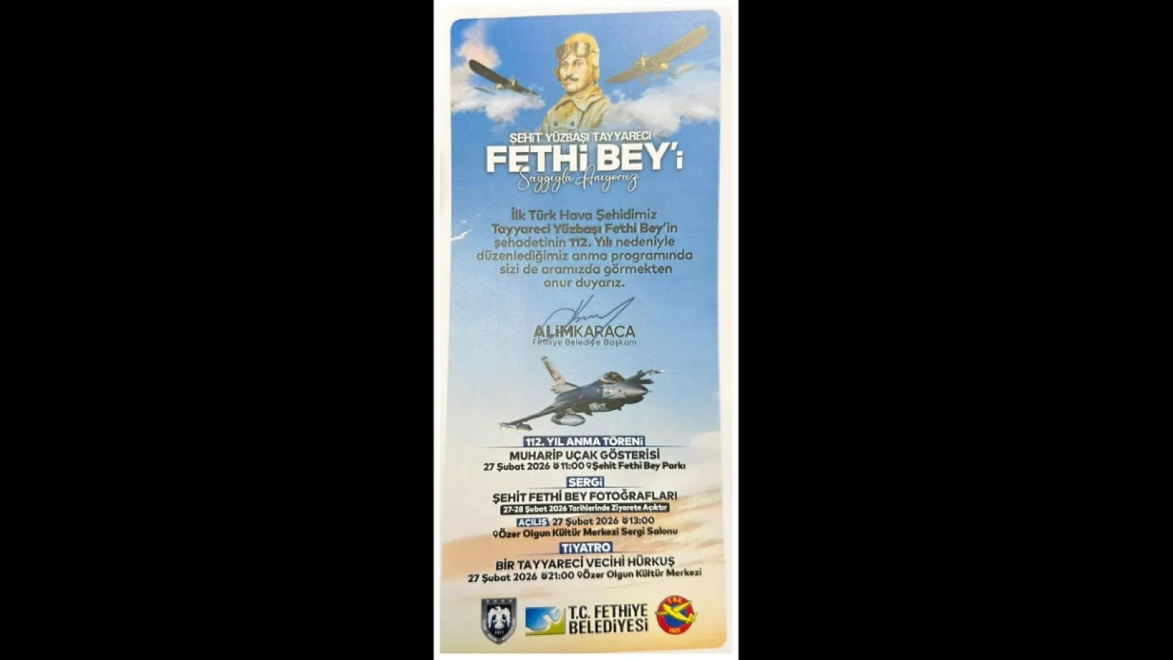 Fethiye, ismini taşıdığı Şehit Fethi Bey'i 112. yılında anacak