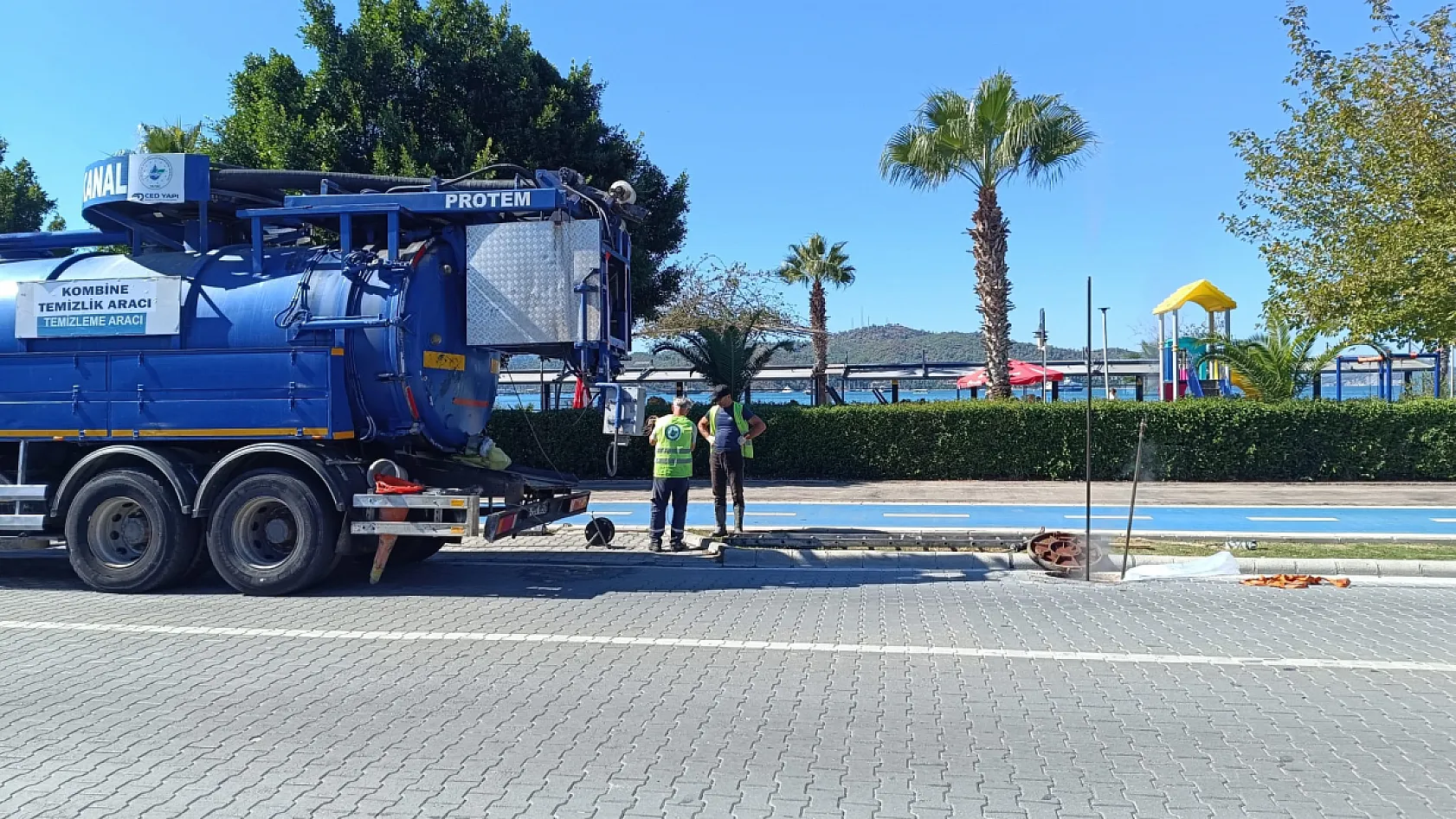 Fethiye sahil bandında altyapı çalışmaları ekim sonunda tamamlanacak