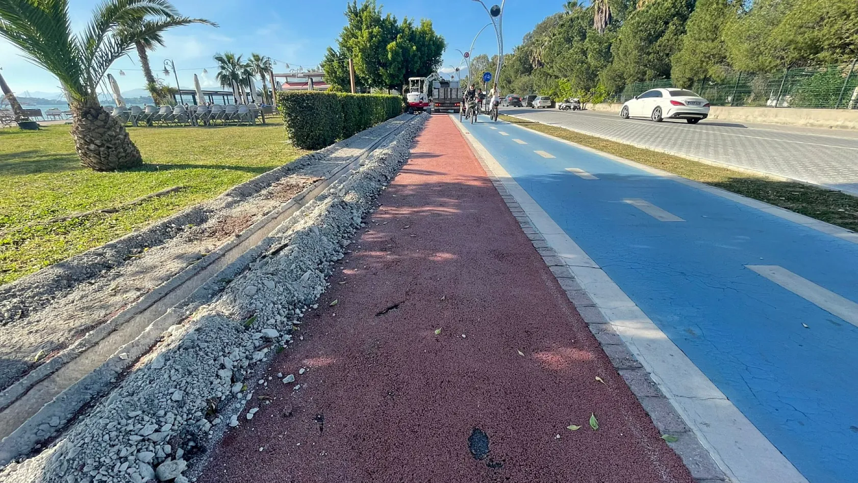 Fethiye Sahil Bandı'nda içme suyu hattı yenileniyor