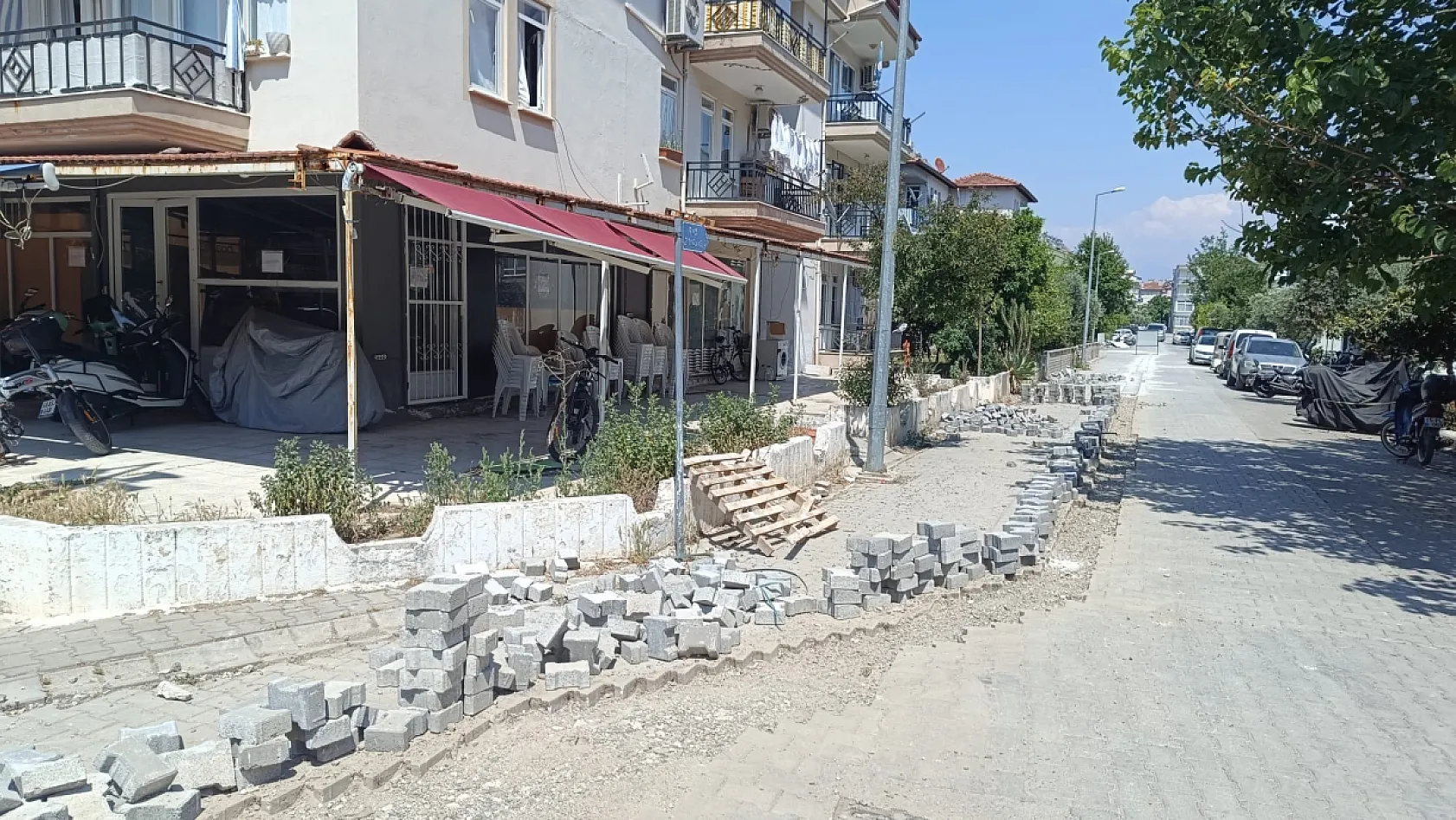 Fethiye'de fiber altyapı sonrası yol onarımı başlatıldı