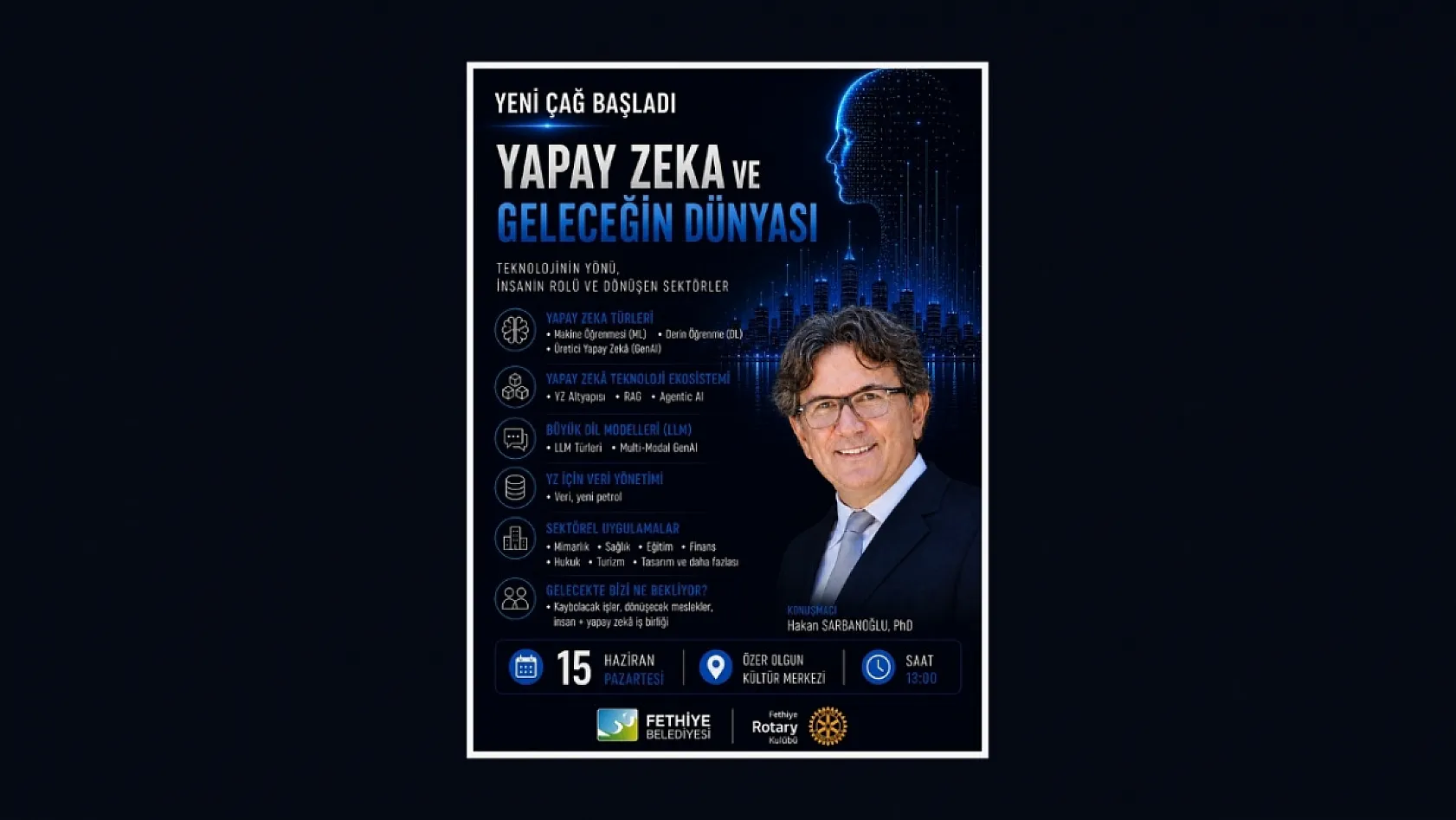 Fethiye'de geleceğin teknolojisi konuşulacak: Yapay zeka söyleşisi
