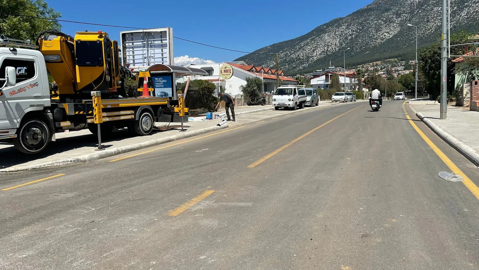 Fethiye'de Hisarönü–Kayaköy bağlantı yolunda çalışmalar sürüyor