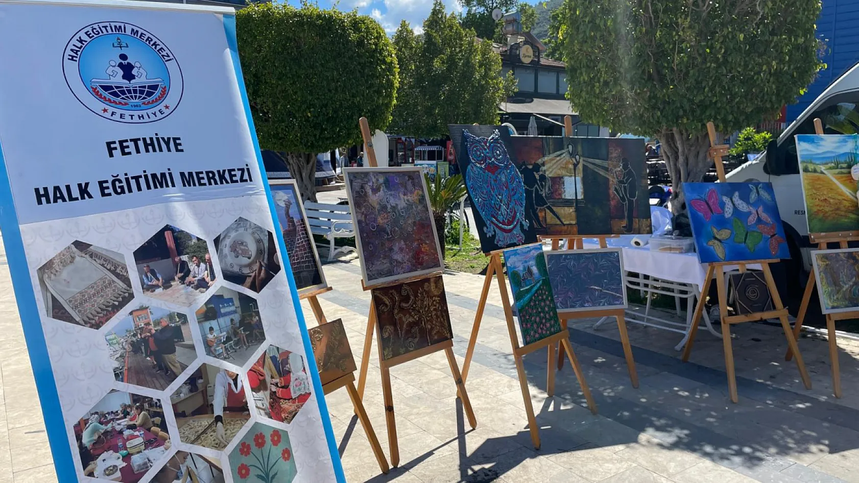 Fethiye'de Huzurevi sakinleri üretti, meydan da sergilendi