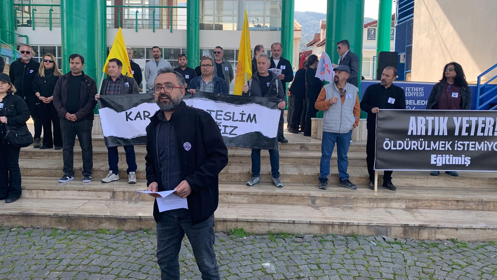Fethiye'de öğretmen cinayetine ortak tepki: 'Artık yeter!'