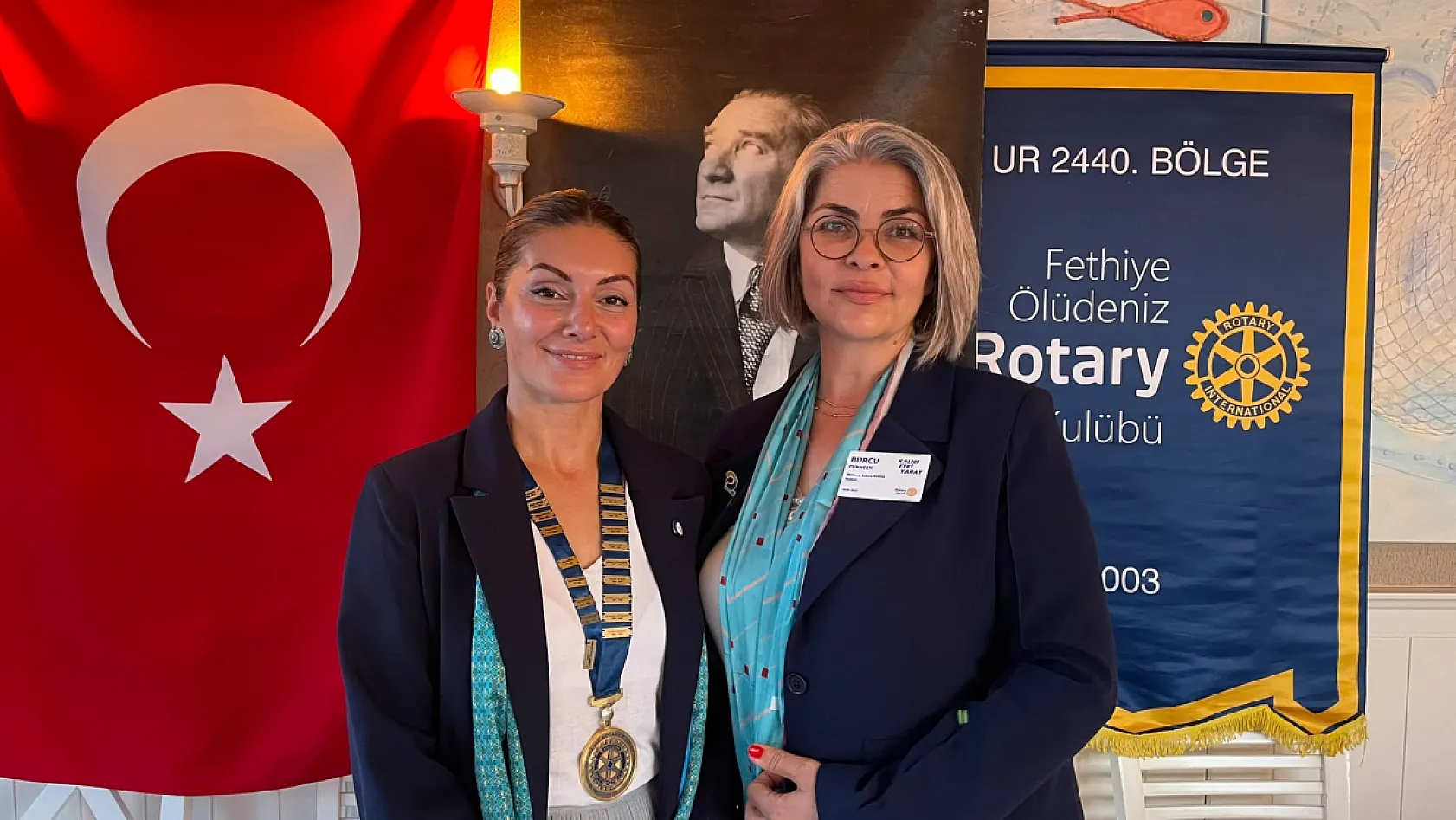 Fethiye'de Ölüdeniz Rotary Kulübü'nde bayrak değişimi: 'İyilik İçin Birleş'ten 'Kalıcı Etki Yarat'a