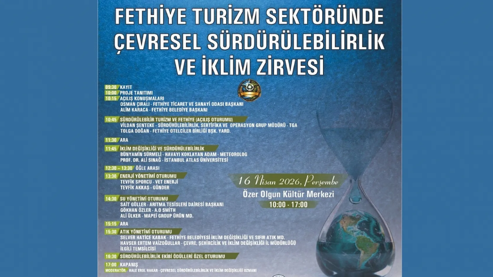 Fethiye'de turizm sektörüne yönelik 'İklim Zirvesi'16 Nisan'da