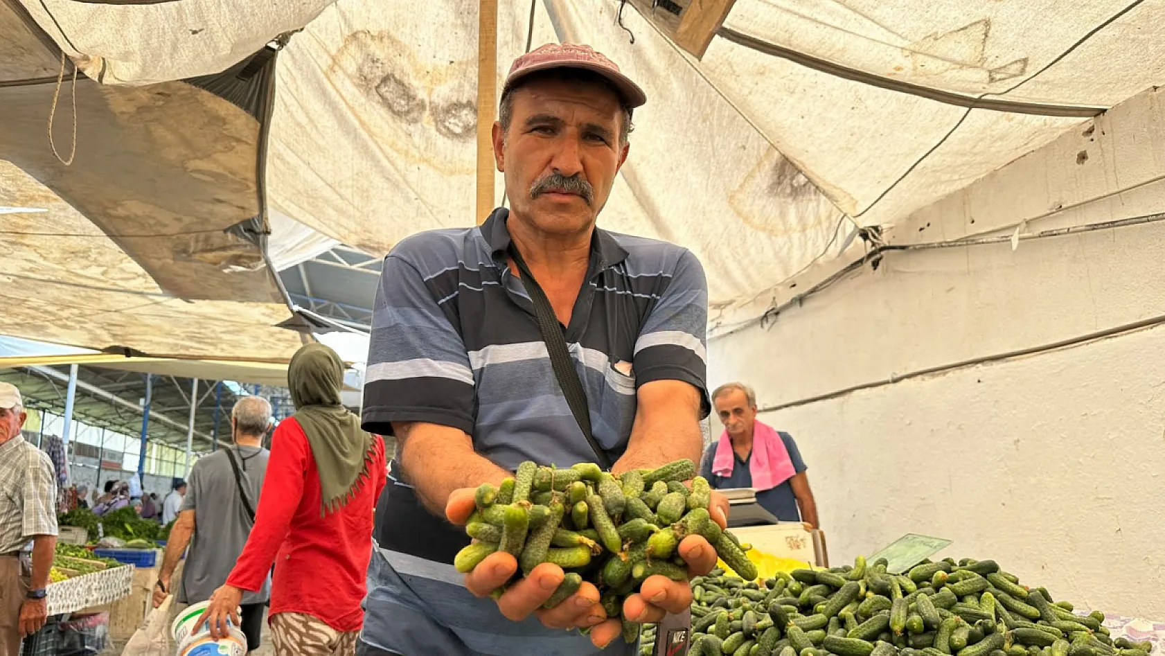 Fethiye Salı Pazarı'nda turşuluk sezonu başladı: Bağlıağaç'ın tarla ürünleri tezgahlarda
