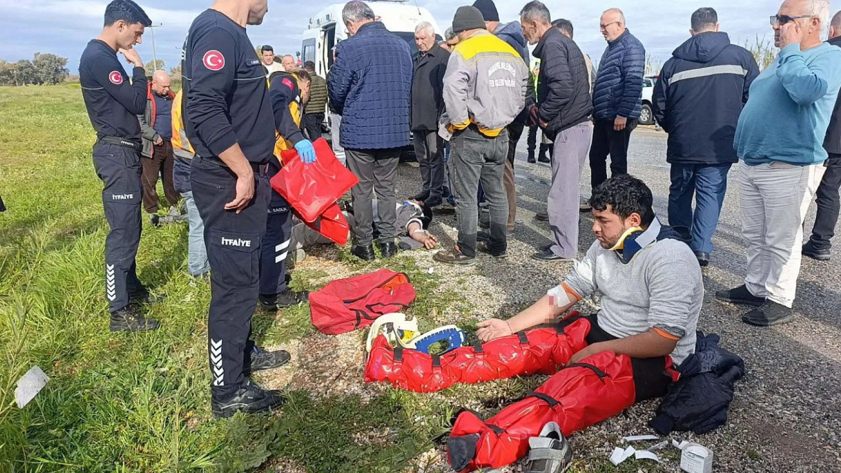 Gelen telefonla şantiyeye geri dönmek için ani manevra yaptı, muhtemel faciadan dönüldü