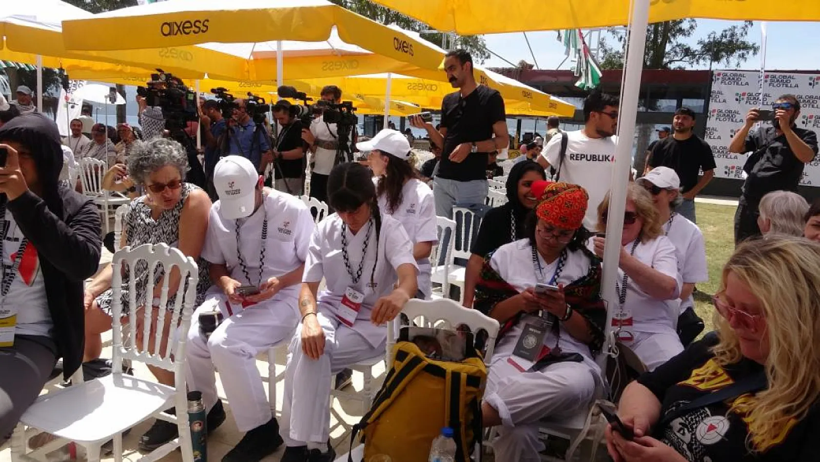 Global Sumud filosu Marmaris'ten Gazze'ye doğru yola çıkıyor