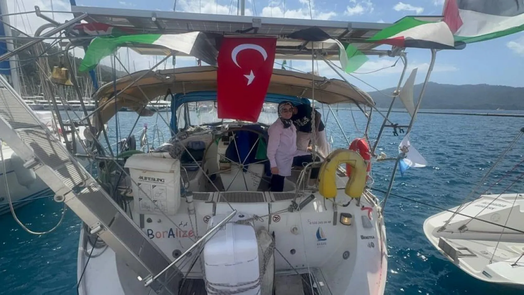 Global Sumud filosu Marmaris'ten Gazze'ye doğru yola çıktı