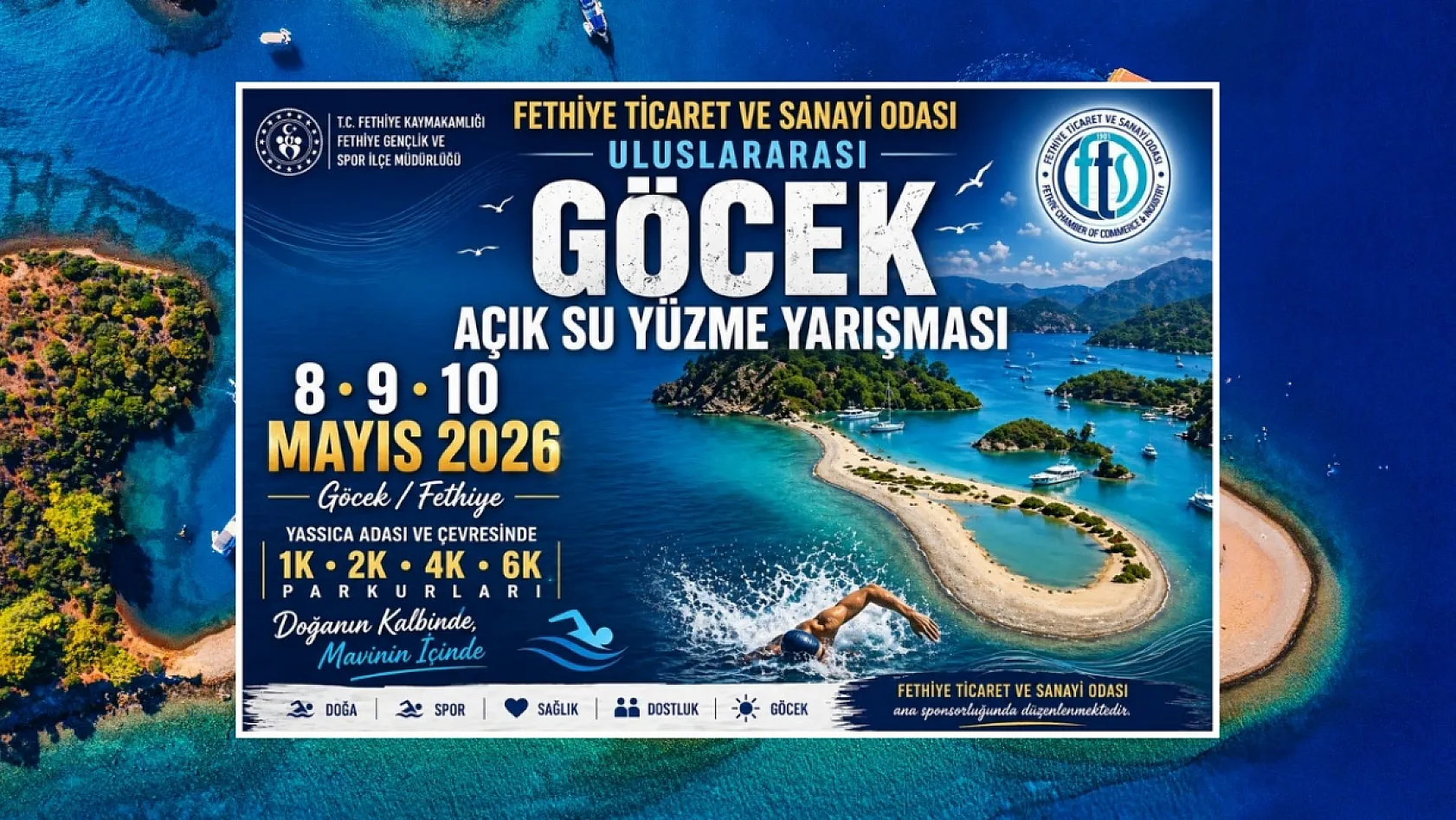 Fethiye Göcek'te uluslararası yüzme heyecanı: 860 sporcu kulaç atacak