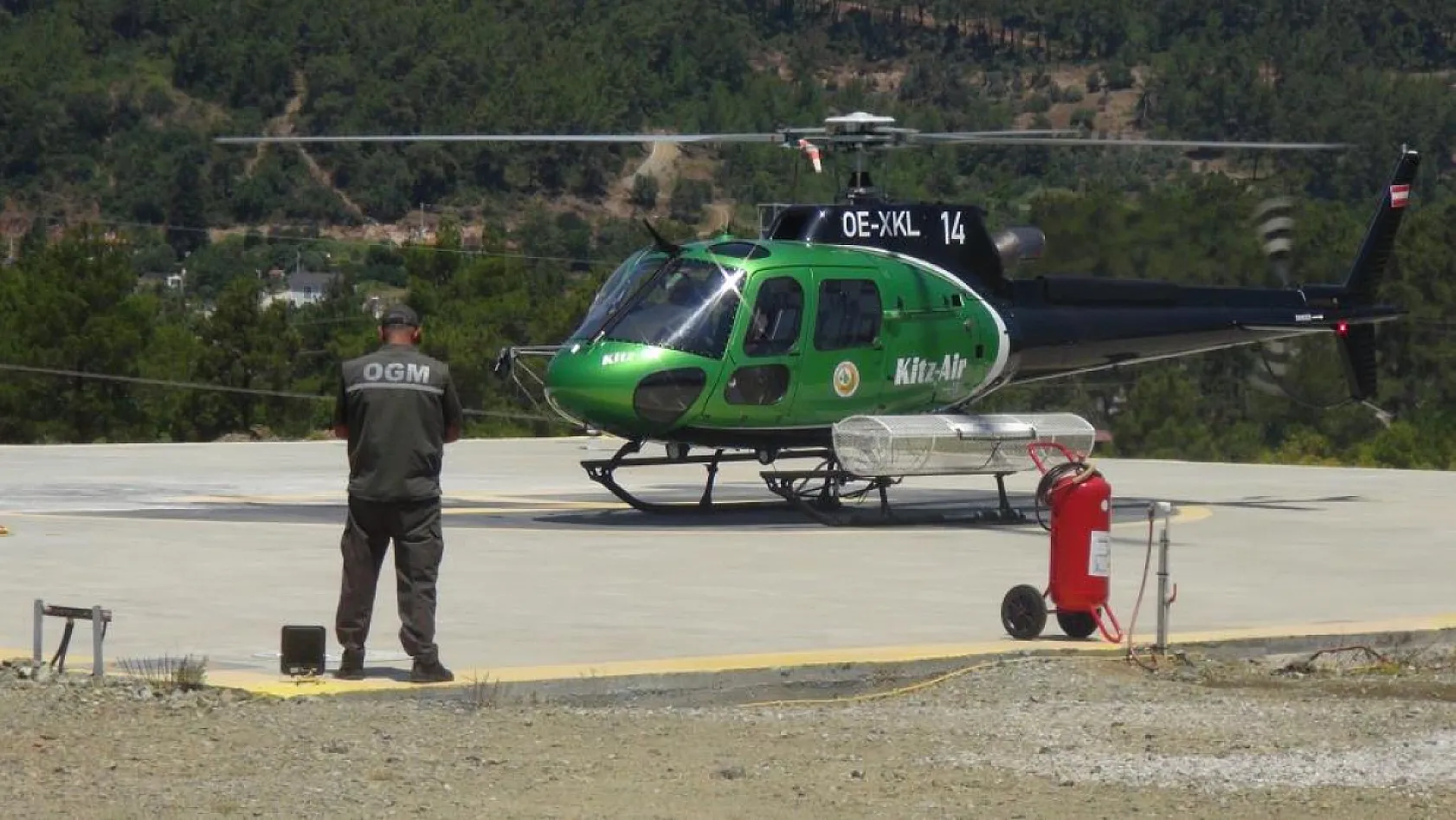 H125 Helikopterleri Muğla'da Yangınla Mücadelede Görevde