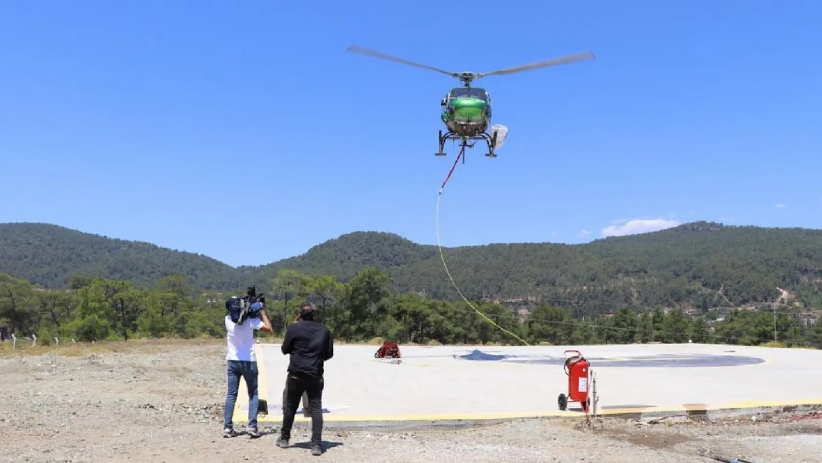 H125 Helikopterleri Muğla'da Yangınla Mücadelede Görevde
